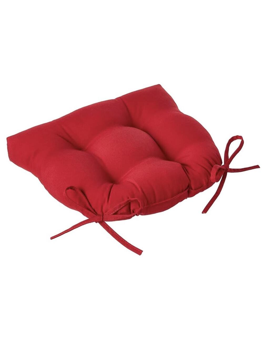 All Pillow Perfect Reversible Red Chair Cushion - 19x19x5 inches - 2 pack